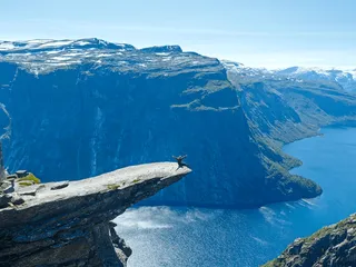 Rocky landscape in the fjords of Norway