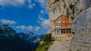 Berggasthaus Äscher in der Bergen im Appenzellerland